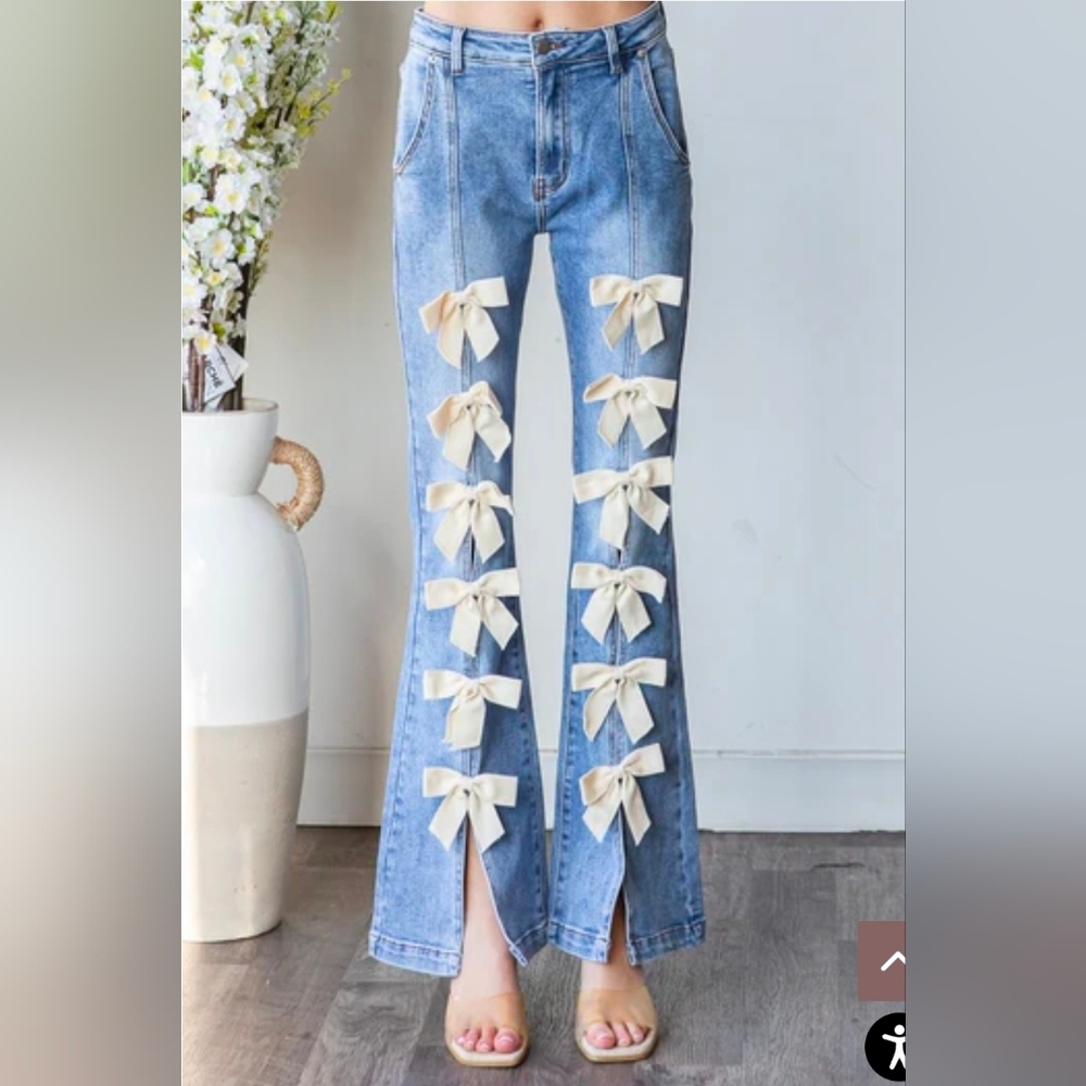 Oli & Hali High Waist Bow Jeans